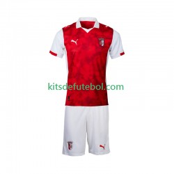 Camisola SC Braga Criança Equipamento principal 2025-2026 Mangas Curtas