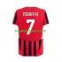 Camisola AC Milan Alvaro Morata 7 Homem Equipamento principal 2024-2025 Mangas Curtas