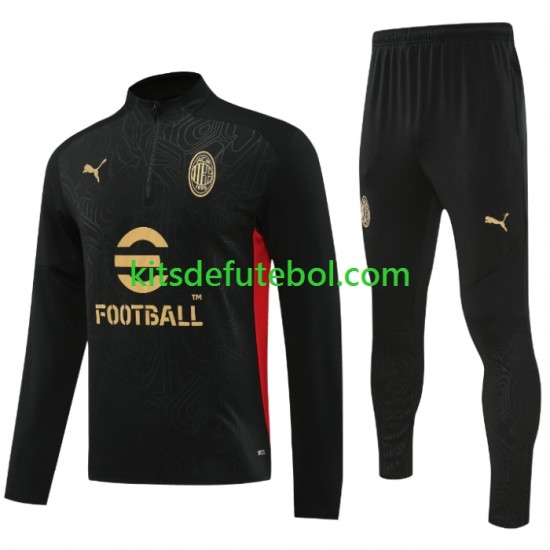 AC Milan Preto Conjunto de treino 2024-2025