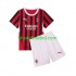 Camisola AC Milan Criança Equipamento principal 2024-2025 Mangas Curtas