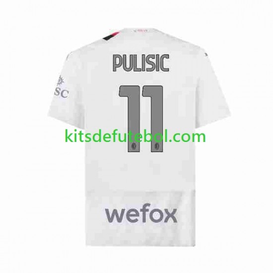 Camisola AC Milan Christian Pulisic 11 Homem Equipamento alternativo 2023-2024 Mangas Curtas