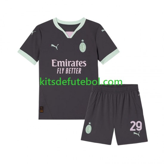 Camisola AC Milan Fofana 29 Criança Terceiro equipamento 2024-2025 Mangas Curtas