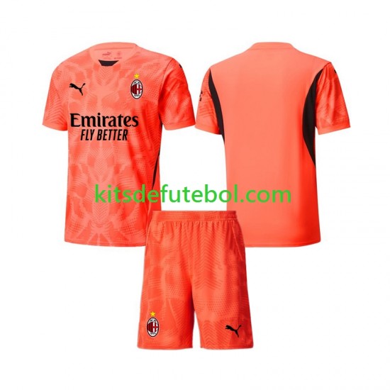 Camisola de Guarda-redes AC Milan Criança Quarto equipamento 2024-2025 Mangas Curtas