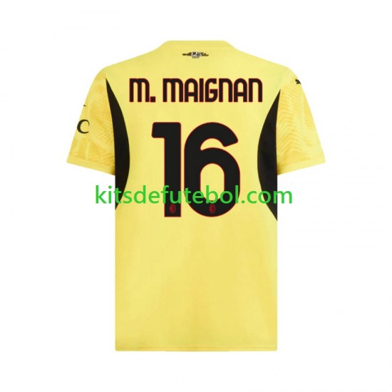 Camisola de Guarda-redes AC Milan Mike Maignan 16 Homem Equipamento alternativo 2024-2025 Mangas Curtas