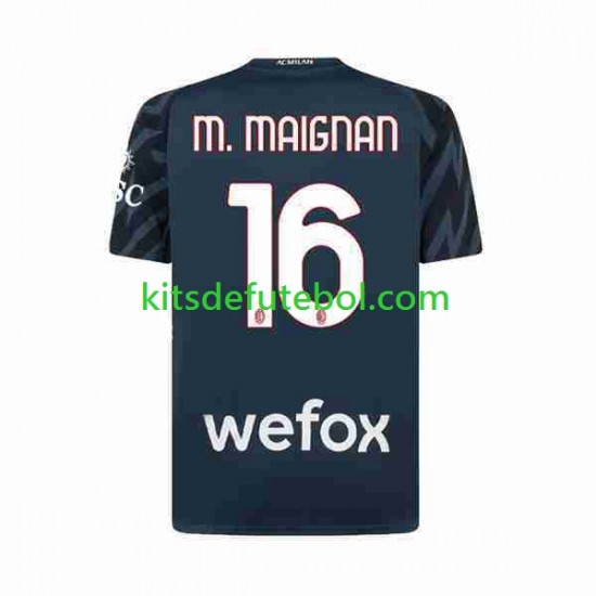 Camisola de Guarda-redes AC Milan Mike Maignan 16 Homem Terceiro equipamento 2023-2024 Mangas Curtas