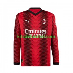 Camisola AC Milan Homem Equipamento principal 2023-2024 Mangas Compridas