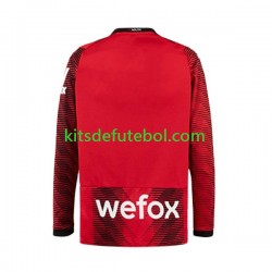 Camisola AC Milan Homem Equipamento principal 2023-2024 Mangas Compridas