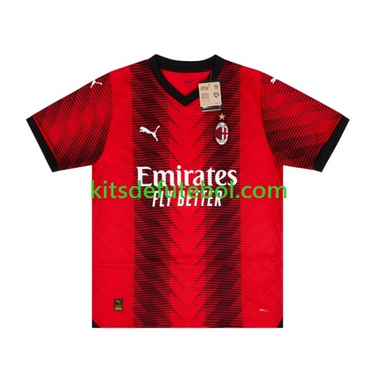 Camisola AC Milan Homem Equipamento principal 2023-2024 Mangas Curtas