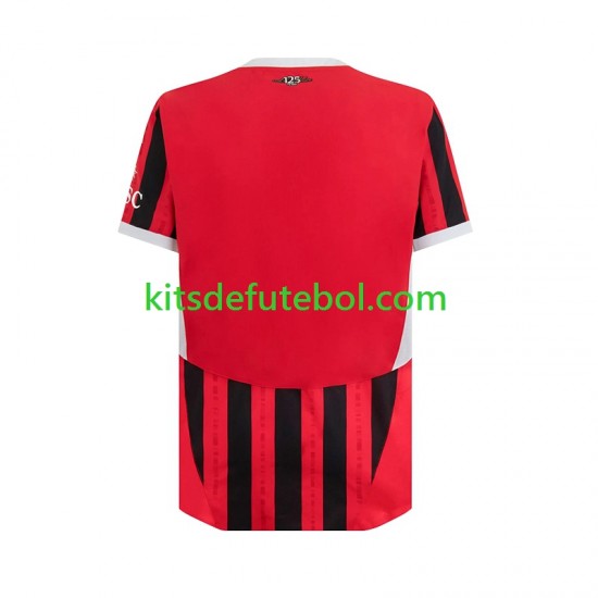 Camisola AC Milan Homem Equipamento principal 2024-2025 Mangas Curtas