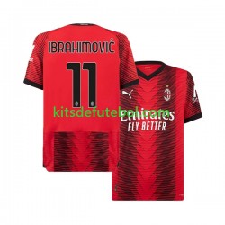 Camisola AC Milan Ibrahimovic 11 Homem Equipamento principal 2023-2024 Mangas Curtas