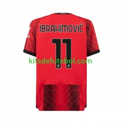 Camisola AC Milan Ibrahimovic 11 Homem Equipamento principal 2023-2024 Mangas Curtas