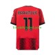 Camisola AC Milan Ibrahimovic 11 Homem Equipamento principal 2023-2024 Mangas Curtas