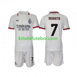 Camisola AC Milan Morata 7 Criança Equipamento alternativo 2024-2025 Mangas Curtas