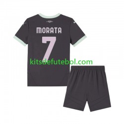 Camisola AC Milan Morata 7 Criança Terceiro equipamento 2024-2025 Mangas Curtas