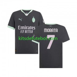 Camisola AC Milan Morata 7 Homem Terceiro equipamento 2024-2025 Mangas Curtas
