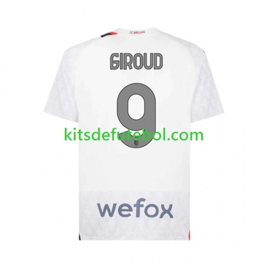 Camisola AC Milan Olivier Giroud 9 Homem Equipamento alternativo 2023-2024 Mangas Curtas