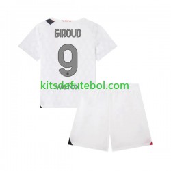 Camisola AC Milan Olivier Giroud 9 Criança Equipamento alternativo 2023-2024 Mangas Curtas