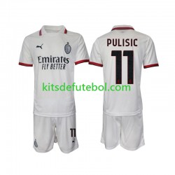 Camisola AC Milan Pulisic 11 Criança Equipamento alternativo 2024-2025 Mangas Curtas