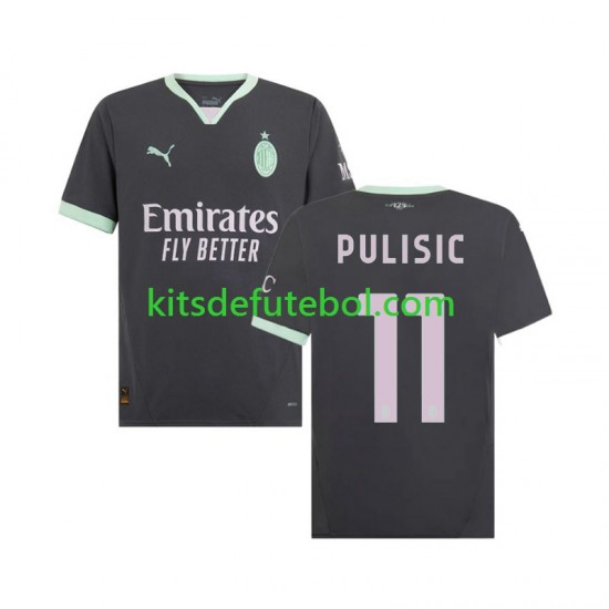 Camisola AC Milan Pulisic 11 Homem Terceiro equipamento 2024-2025 Mangas Curtas