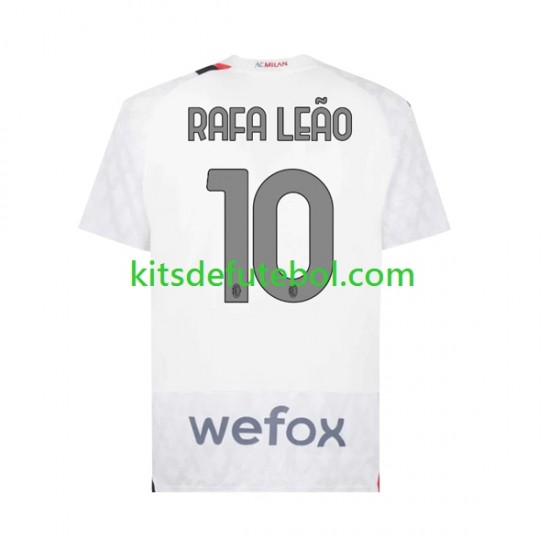 Camisola AC Milan Rafael Leao 10 Homem Equipamento alternativo 2023-2024 Mangas Curtas