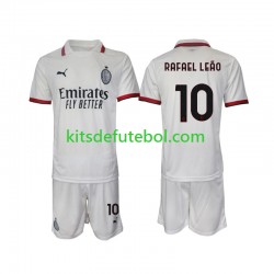 Camisola AC Milan Rafael Leao 10 Criança Equipamento alternativo 2024-2025 Mangas Curtas