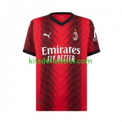 Camisola AC Milan Rafael Leao 10 Criança Equipamento principal 2023-2024 Mangas Curtas