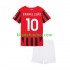 Camisola AC Milan Rafael Leao 10 Criança Equipamento principal 2024-2025 Mangas Curtas