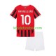 Camisola AC Milan Rafael Leao 10 Criança Equipamento principal 2024-2025 Mangas Curtas