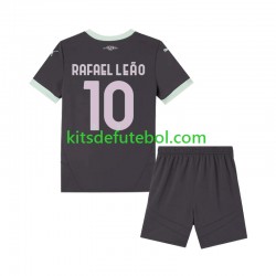 Camisola AC Milan Rafael Leao 10 Criança Terceiro equipamento 2024-2025 Mangas Curtas