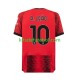 Camisola AC Milan Rafael Leao 10 Homem Equipamento principal 2023-2024 Mangas Curtas