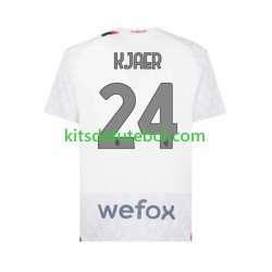 Camisola AC Milan Simon Kjaer 24 Homem Equipamento alternativo 2023-2024 Mangas Curtas
