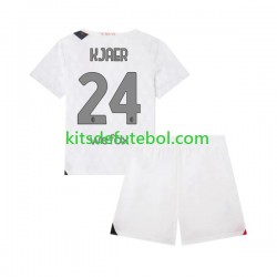 Camisola AC Milan Simon Kjaer 24 Criança Equipamento alternativo 2023-2024 Mangas Curtas