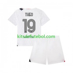 Camisola AC Milan Theo 19 Criança Equipamento alternativo 2023-2024 Mangas Curtas