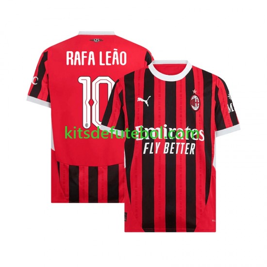 Camisola AC Milan UCL Font RAFA LEAO 10 Homem Equipamento principal 2024-2025 Mangas Curtas