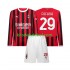 Camisola AC Milan Youssouf Fofana 29 Criança Equipamento principal 2024-2025 Mangas Compridas