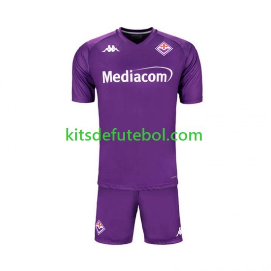 Camisola ACF Fiorentina Criança Equipamento principal 2024-2025 Mangas Curtas