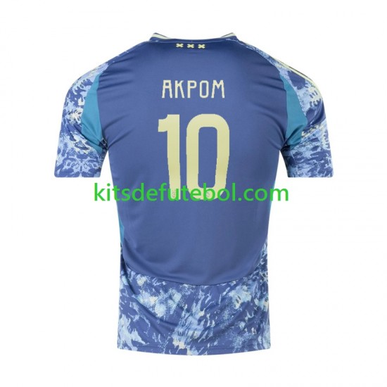 Camisola AFC Ajax Chuba Akpom 10 Homem Equipamento alternativo 2024-2025 Mangas Curtas