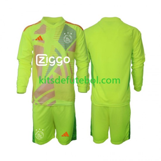 Camisola de Guarda-redes AFC Ajax Criança Terceiro equipamento 2024-2025 Mangas Compridas