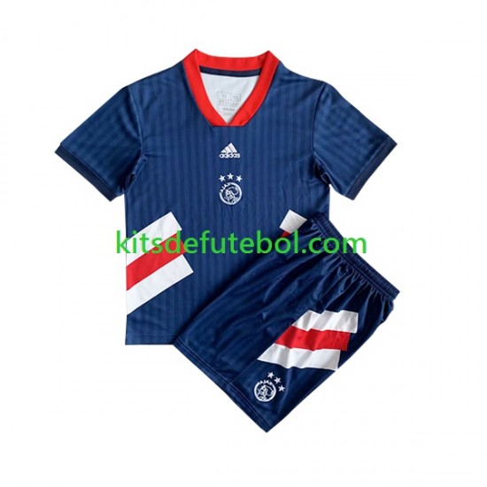 Camisola Retrô AFC Ajax Icon Criança Equipamento principal 2022-2023 Mangas Curtas