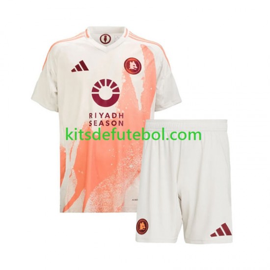 Camisola AS Roma Criança Equipamento alternativo 2024-2025 Mangas Curtas