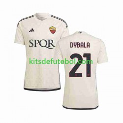 Camisola AS Roma Paulo Dybala 21 Homem Equipamento alternativo 2023-2024 Mangas Curtas