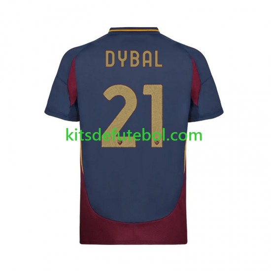 Camisola AS Roma Paulo Dybala 21 Homem Terceiro equipamento 2024-2025 Mangas Curtas