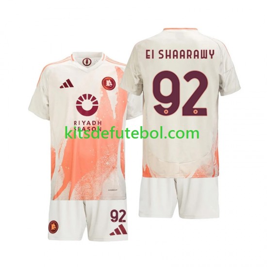 Camisola AS Roma Stephan El Shaarawy 92 Criança Equipamento alternativo 2024-2025 Mangas Curtas