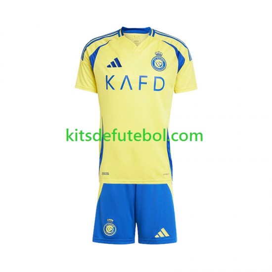 Camisola Al-Nassr Criança Equipamento principal 2024-2025 Mangas Curtas