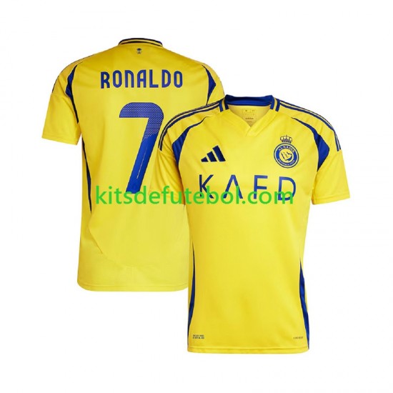 Camisola Al-Nassr Cristiano Ronaldo 7 Homem Equipamento principal 2024-2025 Mangas Curtas