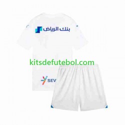 Camisola Al-Hilal Criança Equipamento alternativo 2023-2024 Mangas Curtas