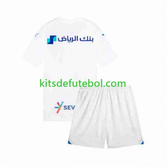 Camisola Al-Hilal Criança Equipamento alternativo 2023-2024 Mangas Curtas