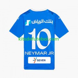 Camisola Al-Hilal Neymar JR 10 Homem Equipamento principal 2023-2024 Mangas Curtas