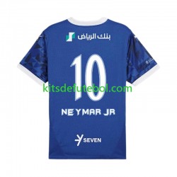 Camisola Al-Hilal Neymar JR 10 Homem Equipamento principal 2024-2025 Mangas Curtas