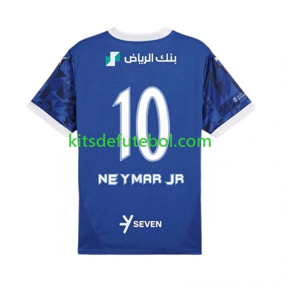 Camisola Al-Hilal Neymar JR 10 Homem Equipamento principal 2024-2025 Mangas Curtas